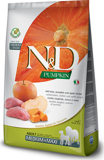 N&D (Farmina Pet Foods) Granule pro psy GF Pumpkin DOG Adult M/L Boar & Apple N&D, 12 kg
