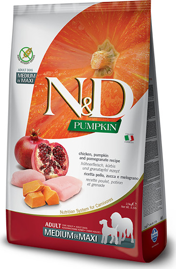 N&D (Farmina Pet Foods) N&D GF Pumpkin DOG Adult M/L Chicken&Pomegranate 2,5 kg