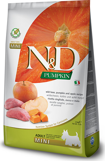 N&D (Farmina Pet Foods) N&D GF Pumpkin DOG Adult Mini Boar & Apple 2,5 kg