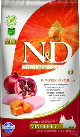 N&D (Farmina Pet Foods) N&D GF Pumpkin DOG Adult Mini Chicken&Pomegranat 2,5 kg