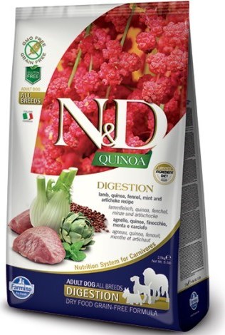 N&D (Farmina Pet Foods) N&D GF Quinoa DOG Digestion Lamb & Fennel 7 kg