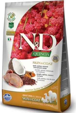 N&D (Farmina Pet Foods) N&D GF Quinoa DOG Skin & Coat Quail & Coconut 2,5 kg