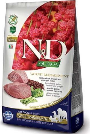 N&D (Farmina Pet Foods) N&D GF Quinoa DOG Weight Management Lamb & Broccoli 7 kg