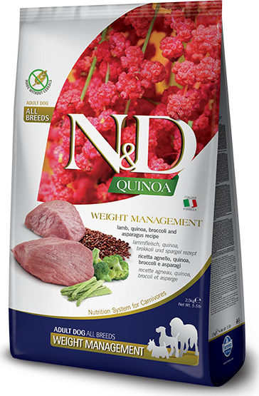 N&D (Farmina Pet Foods) N&D GF Quinoa DOG Weight Management Lamb & Broccoli 2,5 kg