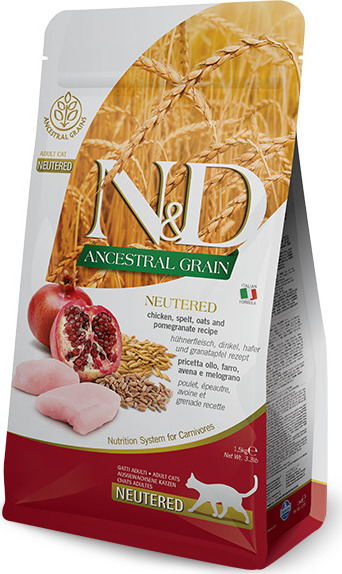 N&D (Farmina Pet Foods) N&D LG CAT Neutered Chicken & Pomegranate 1,5 kg