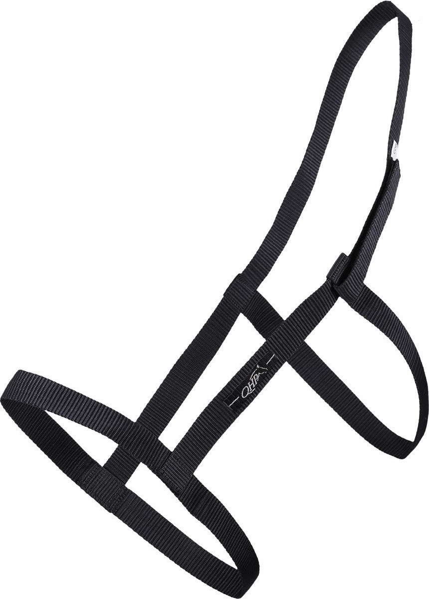 Q-essentials Ohlávka na suchý zip Q-essentials, černá Velikost: EXTRA FULL