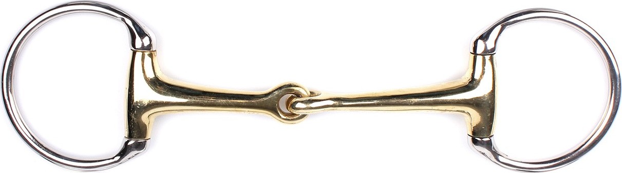 Q-essentials Udidlo olivové jednou lomené German Argentan Q-essentials, 17 mm, gold Velikost: 14,5 cm