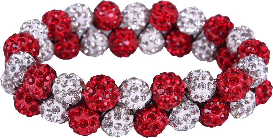 QHP Gumička do vlasů Strass QHP, rood/white