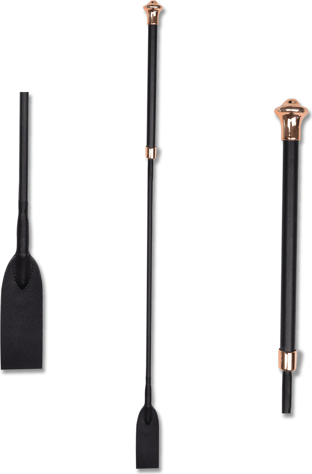 WALDHAUSEN Bič skokový Waldhausen, 65/75 cm, black/rose gold Délka: 75 cm