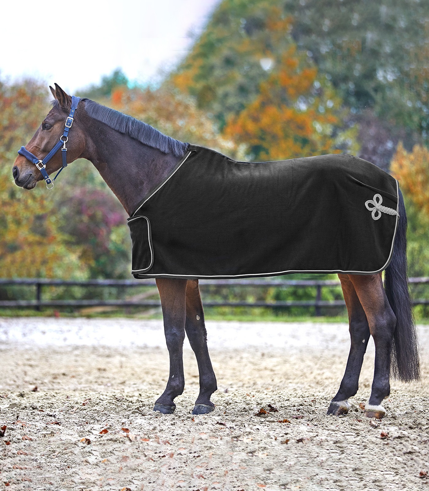 WALDHAUSEN Odpocovací deka Waldhausen, black/silver Délka zad: 135 cm