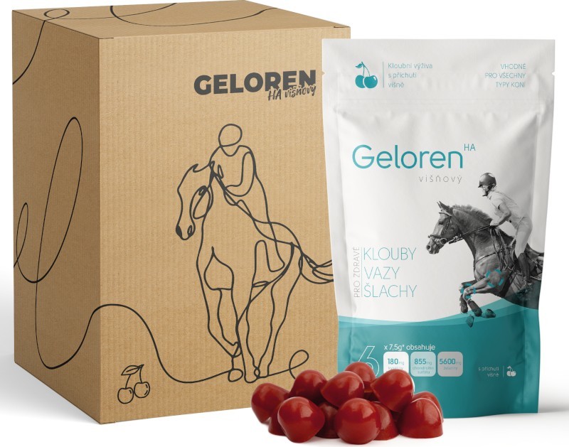 Kloubní výživa Geloren HA, višňový, 1350 g (3 sáčky po 450 g)