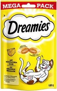 Dreamies Pamlsky pro kočky se sýrem Dreamies, Mega Pack, 180 g