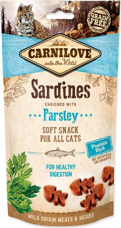 CARNILOVE Pochoutka pro kočky Semi Moist Snack Sardine&Parsley Carnilove, 50 g