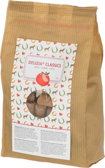 DELIZIA Pamlsky pro koně Delizia, 1 kg, jablečné