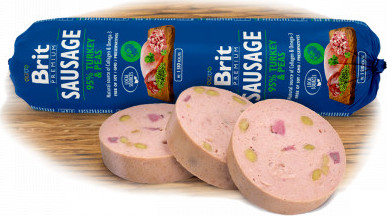 Brit Sausage Turkey & Pea 800 g New