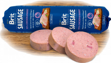 BRIT Sausage Chicken & Rabbit Brit, 800 g