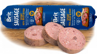 BRIT Sausage Beef & Fish-Sport formula Brit, 800 g
