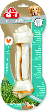 8in1 Kost žvýkací s minerály Dental Delights L 1 ks
