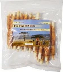 For Dogs and Cats Pochoutka Tyčinka z buvolí kůže s kuřecím masem 250 g