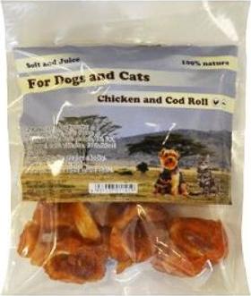 For Dogs and Cats Pochoutka Tresčí kroužky s kuřecím masem měkké 230 g