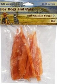 For Dogs and Cats Pochoutka Kuřecí proužky měkké 80 g