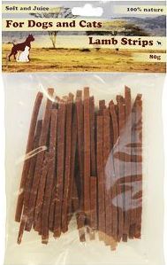 For Dogs and Cats Pochoutka Jehněčí maso proužky měkké 80 g