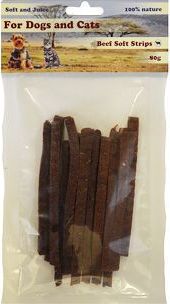 For Dogs and Cats Pochoutka Hovězí maso proužky měkké 80 g