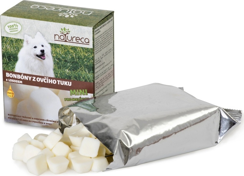 NATURECA Bonbóny z ovčího tuku s lososem NATURECA, Mini, 250 g