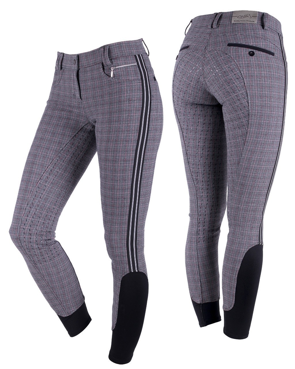Rajtky Check QHP s gripem, dámské, grey check Velikost: 42