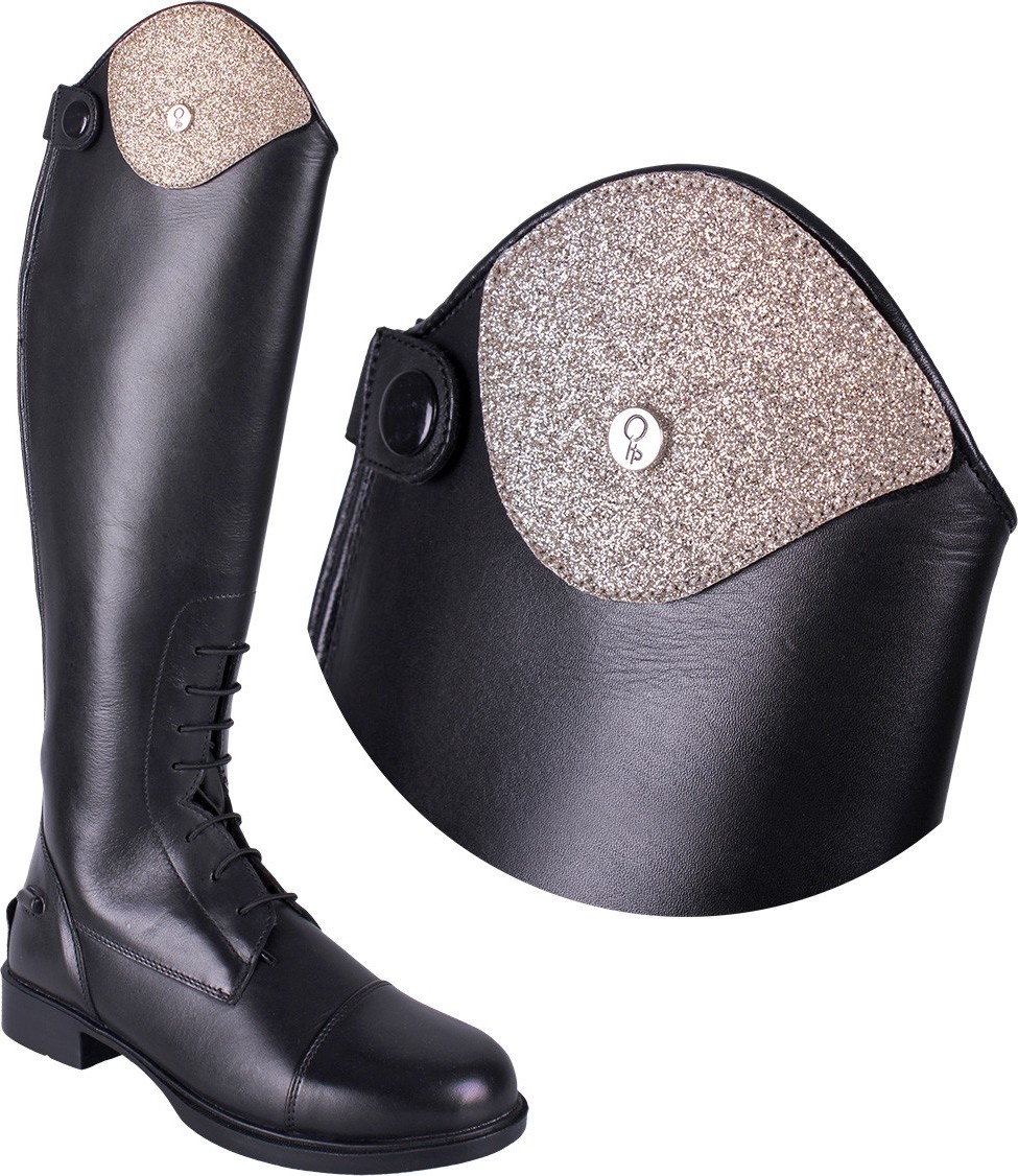 QHP Vyměnitelné díl k botám Romy QHP, pár, glitter gold Velikost: 33-34