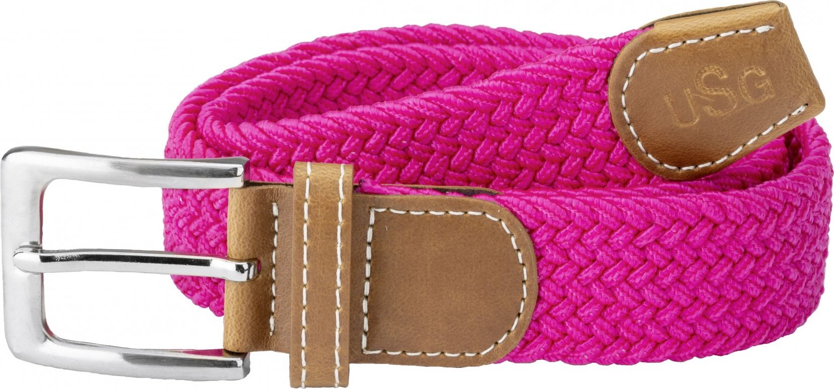 USG Pásek pletený Casual USG, pink Délka: 100 cm