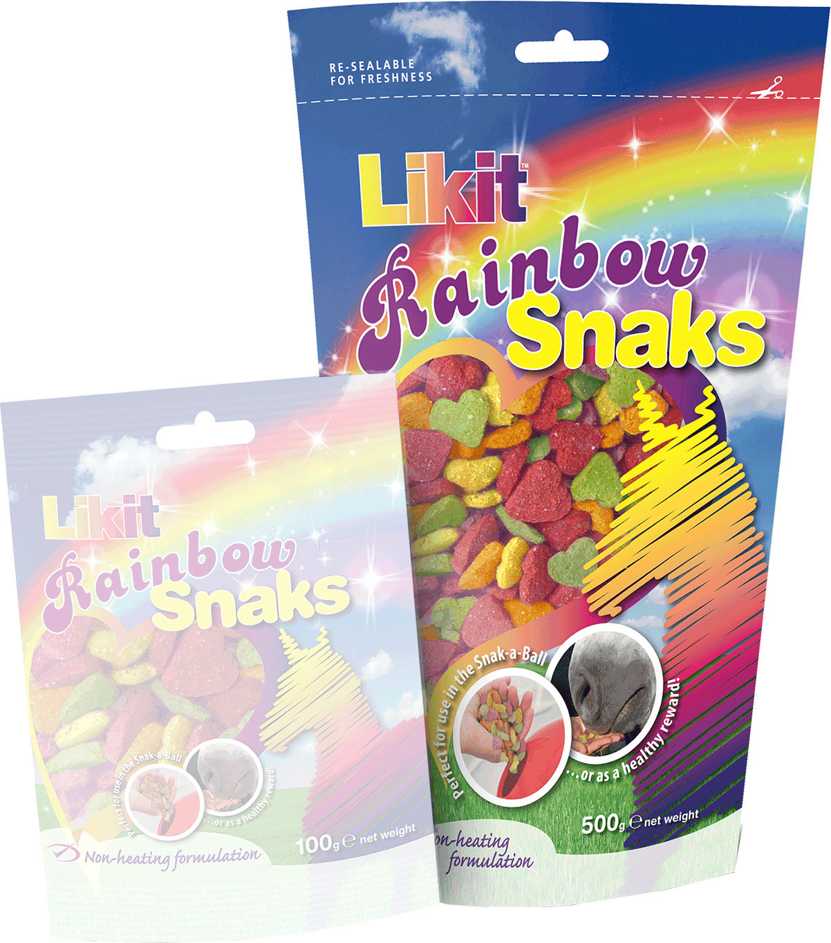 LIKIT Pamlsky pro koně Snaks Likit, 500 g, rainbow