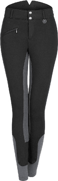 Rajtky Fun Sport ELT s celokoženým sedem, vyšším pasem, dámské, black/asphalt Velikost: 36