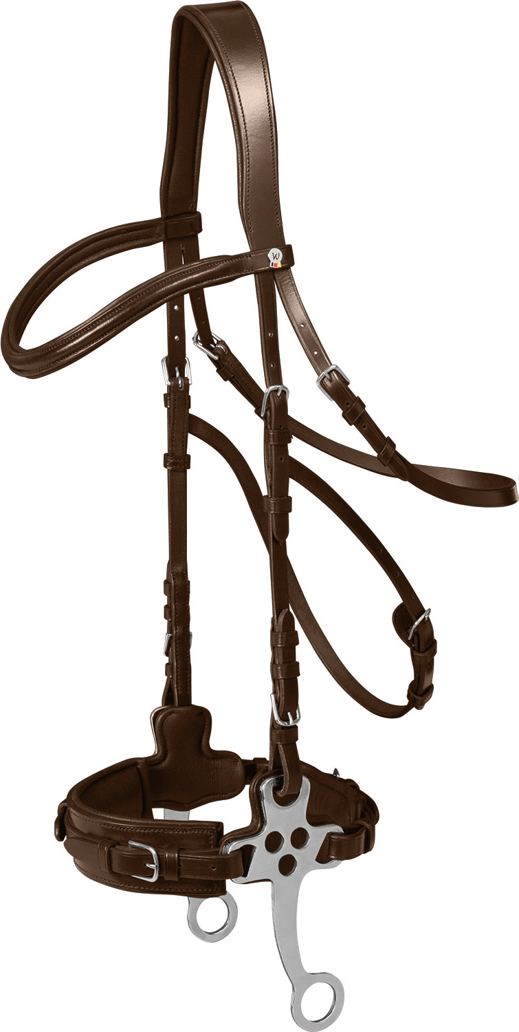 WALDHAUSEN Uzdečka X-Line Hackamore Waldhausen, brown Velikost: COB