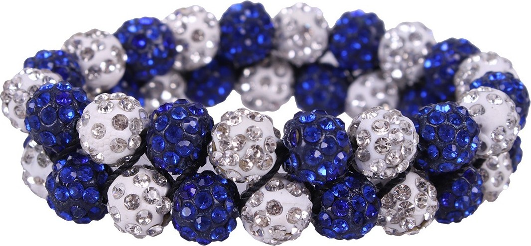 QHP Gumička do vlasů Gloss QHP, white/cobalt blue