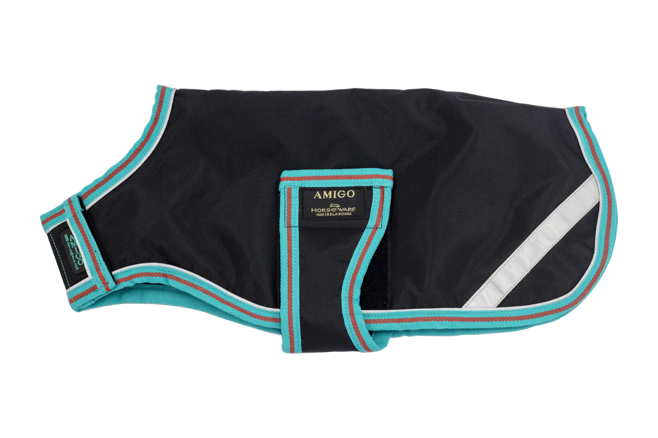 Deka pro psy AMIGO Horseware, 100 g, black/teal & dark cherry Velikost: XXL