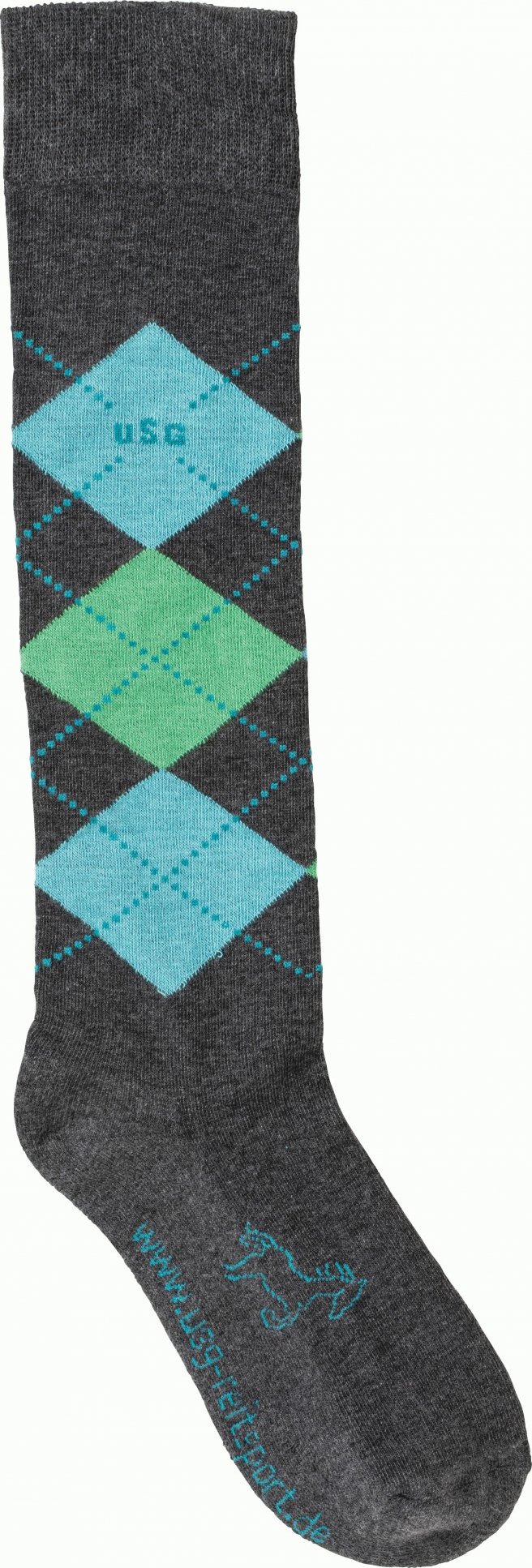 USG Podkolenky jezdecké Caro USG, pár, light green/grey Velikost: 42-46