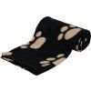 102404 deka pro psy barney cerna a hnede tlapky 150x100cm tr