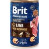 Konzerva pro psy Brit Premium by Nature, Lamb & Buckwheat, 400 g