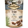 Pochoutka pro psy Semi Moist Snack Trout&Dill Carnilove, 200 g