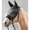 Maska proti hmyzu Waldhausen, jezdecká, s ochranou uší, černá (Velikost PONY)