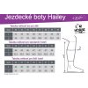Boty jezdecké Hailey QHP, standardní lýtko, juniorské, černé