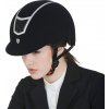 Helma jezdecká Eclipse Plain Velvet Equestro, black/silver