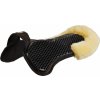 Dečka gelová Withers Free Hexagonal Soft Memory & Back Sheepskin Edge Acavallo, hnědá