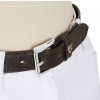 Opasek kožený Egg Butt Equestro, brown/silver