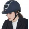 Helma jezdecká Eclipse Stone Mat Wide Visor Equestro, navy/silver (Obvod hlavy 59-61 cm)