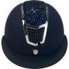 Helma jezdecká Eclipse Stone Mat Wide Visor Equestro, navy/silver (Obvod hlavy 59-61 cm)