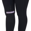 Legíny jezdecké Kao Light Equestro, s gripem na kolenou, dámské, black/lilla