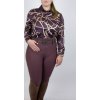 Legíny jezdecké Wendy PS of Sweden, s gripem, plus-size, dámské, wine