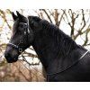 Uzdečka bezudidlová Sidepull Pardoes de lux F.R.A., black/grey (Velikost EXTRA FULL)